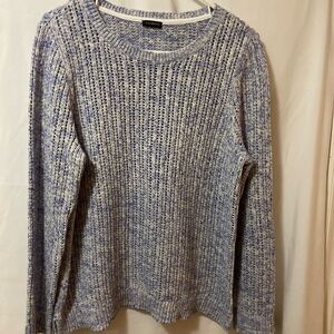 Talbots Blue and White Textured Sweater